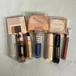 Makeup Revolution Set Of 10 PCs Contour Powder Conceal Liquid Highlighter & More